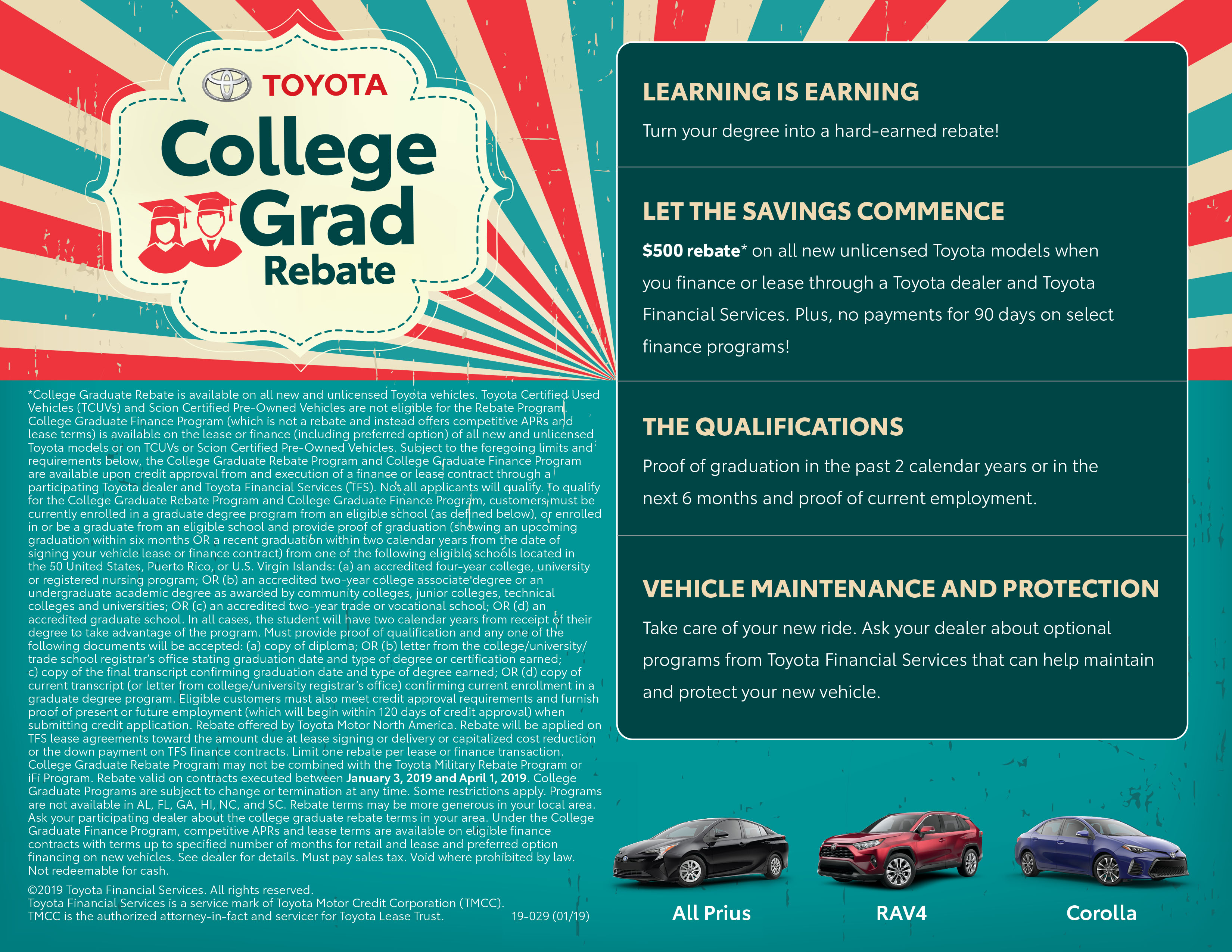 Toyota College Graduate Rebate Program